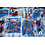 Coupon 454 Viscose met blauwe vlekkenprint 170 x 140 cm