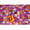 Coupon 668 Viscose magenta met bloemetjes 170 x 140 cm