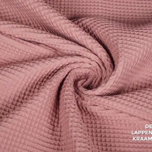 Wafeldoek donker oud rose