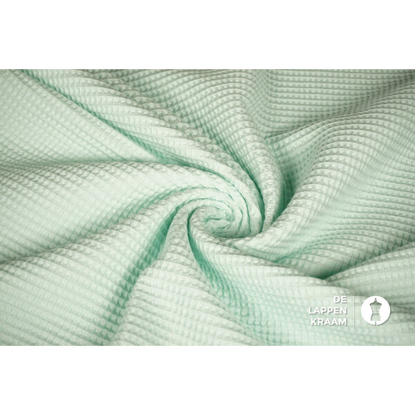 Basic Wafeldoek stof donker mintgroen