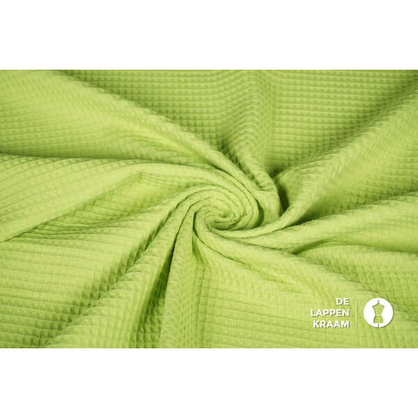 Basic Wafeldoek stof lime