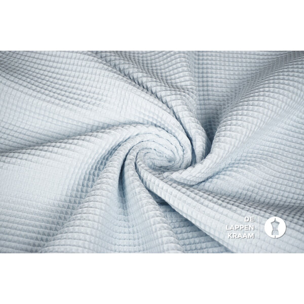Basic Wafeldoek stof lichtblauw