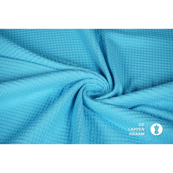 Basic Wafeldoek stof aqua