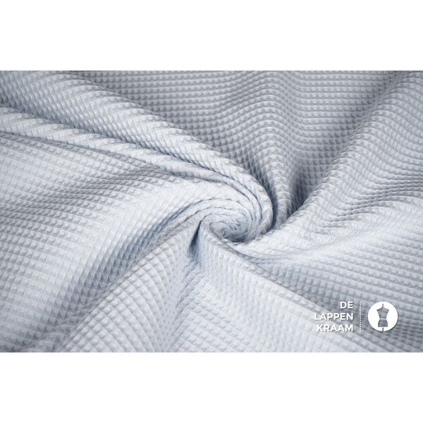 Basic Wafeldoek stof licht blauw