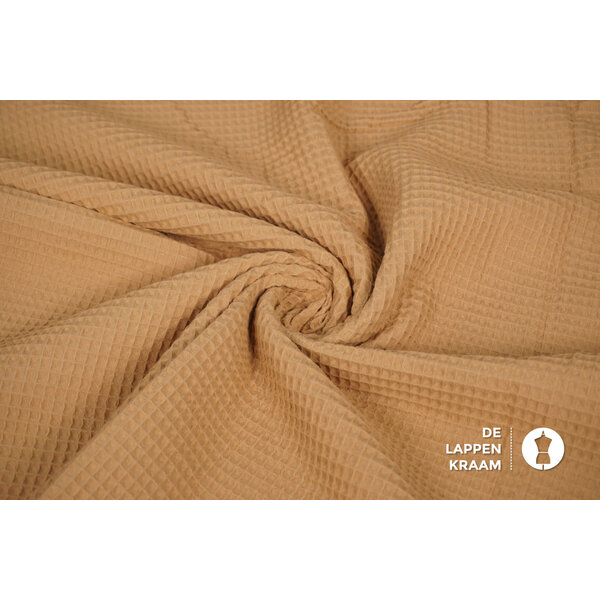 Basic Wafel stof camel