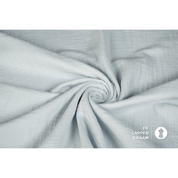 Basic Mousseline stof lichtblauw
