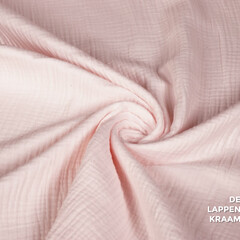  Mouseline stof licht rose