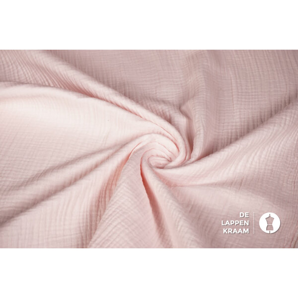 Mouseline stof licht rose