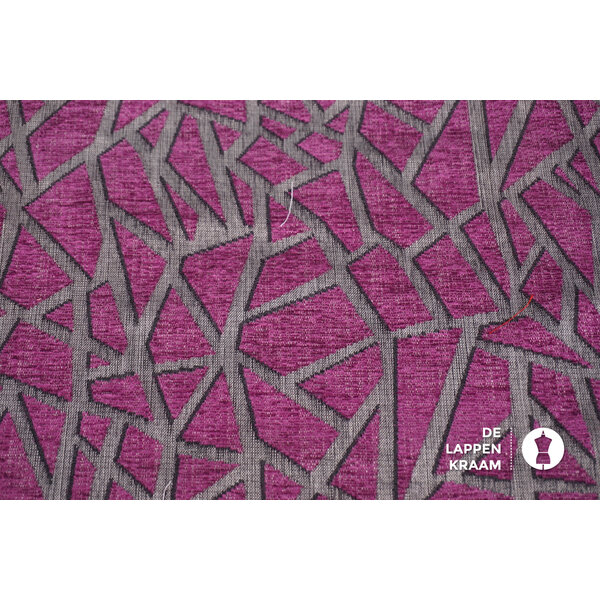 Jacquard stof met mozaiekprint paars