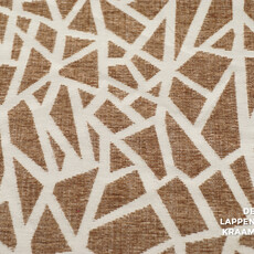 Jacquard stof met mozaiekprint wit bruin