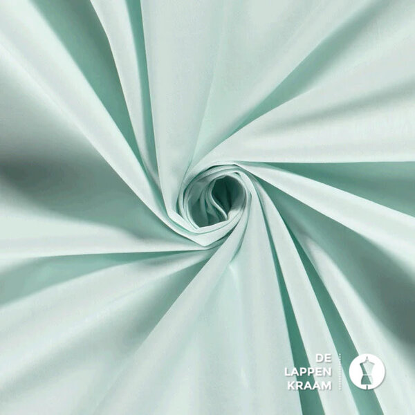 Basic Uni katoen stof mintgroen