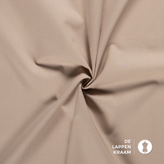 Basic Uni katoen donker beige