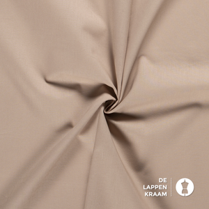 Basic Uni katoen donker beige