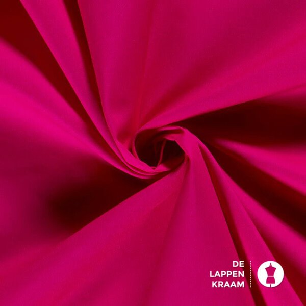 Basic Uni katoen stof fuchsia