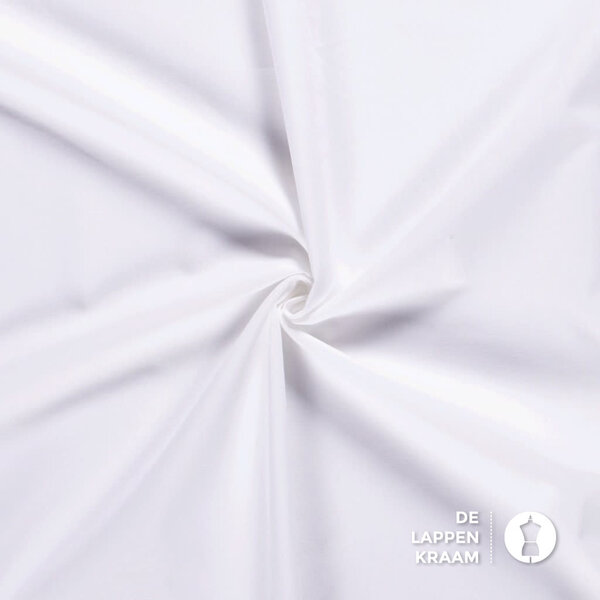 Basic Uni katoen stof wit