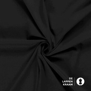 Basic Katoenen tricot zware kwaliteit zwart
