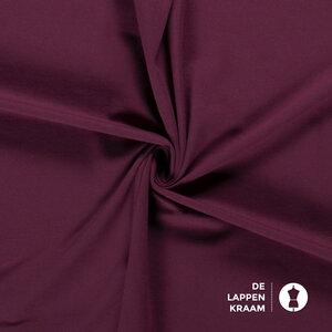 Basic Katoenen tricot zware kwaliteit bordeauxrood