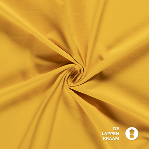 Basic Katoenen tricot zware kwaliteit geel