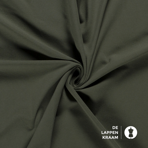 Basic Katoenen tricot zware kwaliteit legergroen