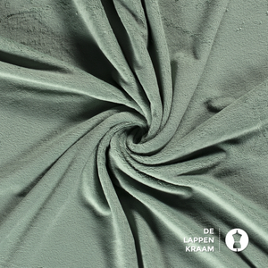 Basic Bamboe fleece badstof oud groen