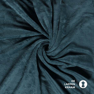 Basic Bamboe fleece badstof petrol