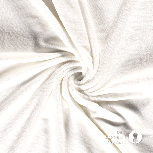 Basic Bamboe fleece badstof gebroken wit