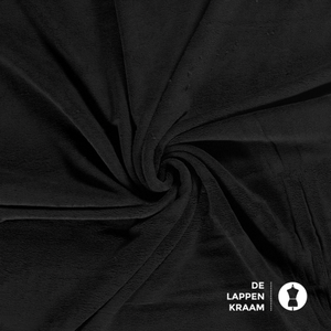 Basic Bamboe fleece badstof zwart