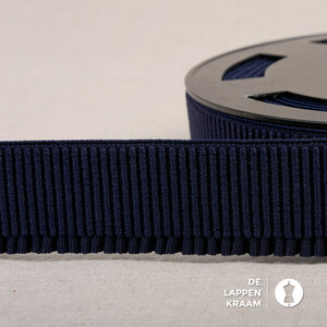  Ruche elastiek 60mm donkerblauw
