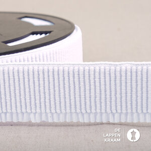  Ruche elastiek 60mm wit