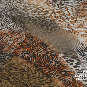  Stretchkatoen met dierenprintjes