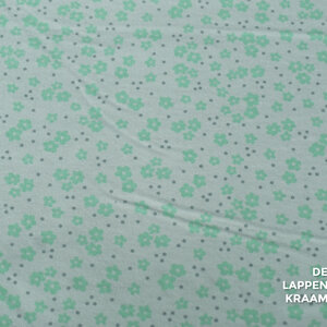 Flanel grijs met groen bloemetje