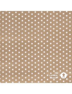  Popeline met sterretjes beige