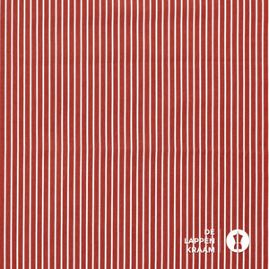Katoen rood-wit met streepjes