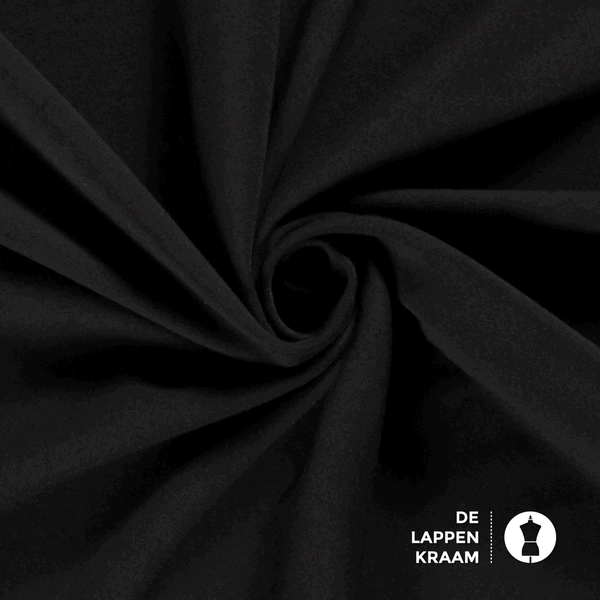 Basic Gabardine stretch stof zwart