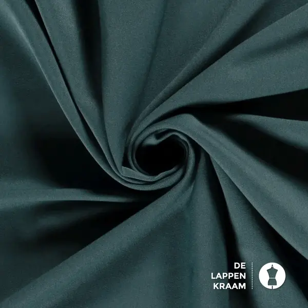 Basic Gabardine stretch stof petrol