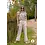 Basic Gabardine stof met stretch ecru