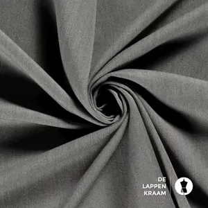 Basic Gabardine stretch gemeleerd middengrijs