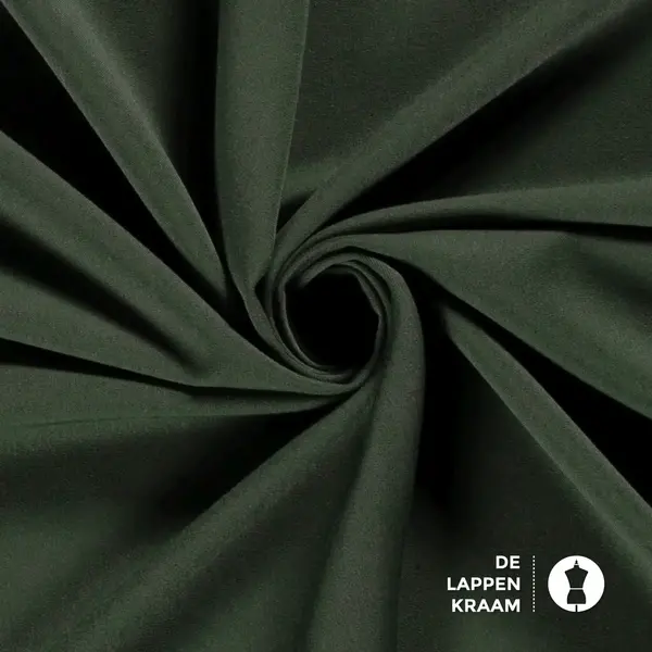 Basic Gabardine stretch stof groen