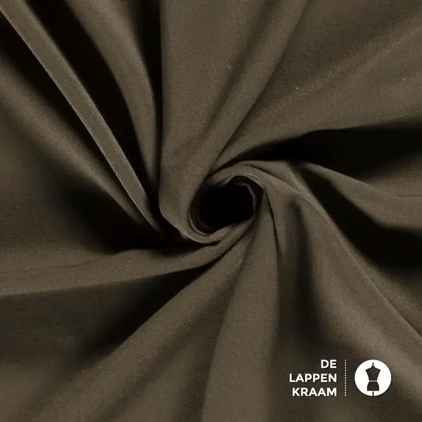 Basic Gabardine stretch stof olijfgroen