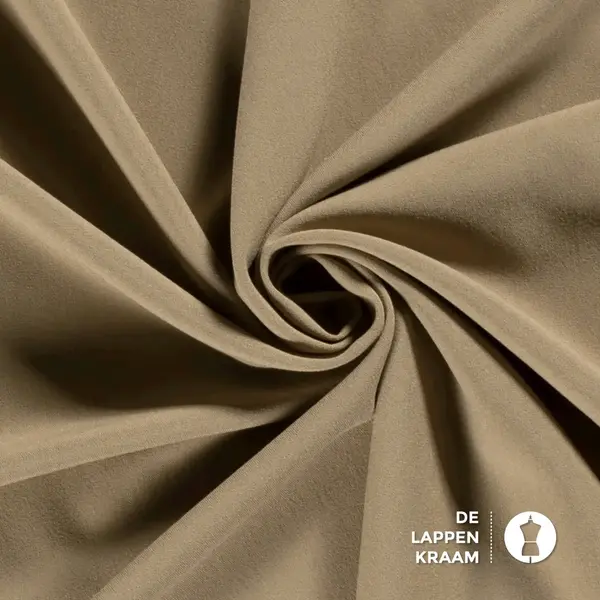 Basic Gabardine stretch stof camel