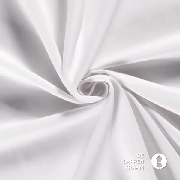 Basic Gabardine stretch stof wit