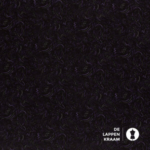  Winterjersey zwart met paarse kronkelprint