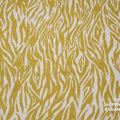  Coupon 23 Gebreid met gele zebraprint 170 x 140 cm