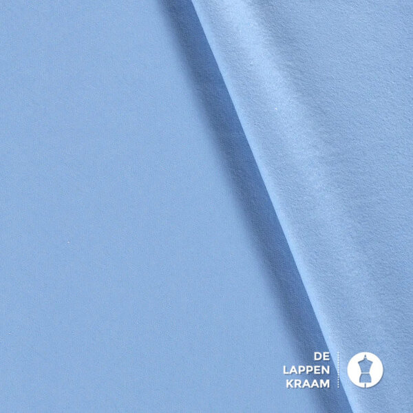Basic Joggingstof fel babyblauw