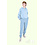 Basic Joggingstof fel babyblauw