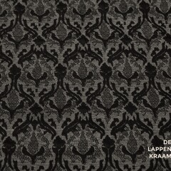  Coupon 434 Jacquard grijs met zwarte print 170 x 150cm