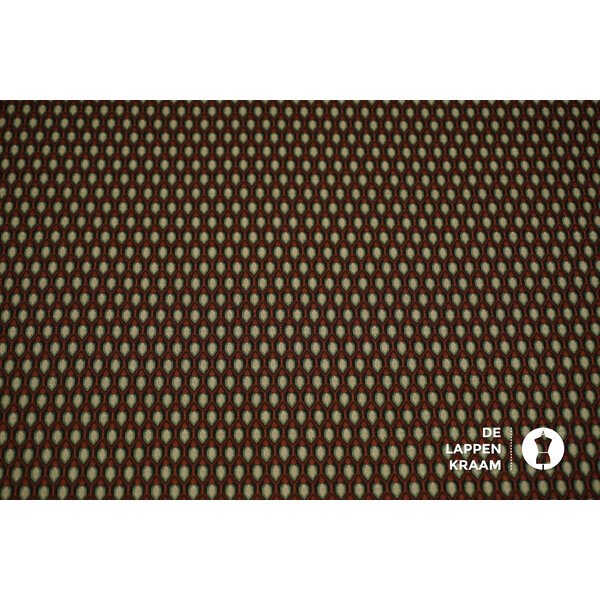 SALE Vintage jacquard cognac groen