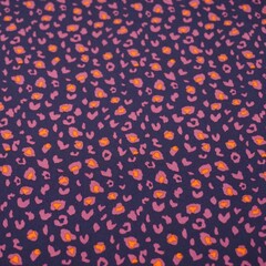  Crepe met panterprint paars