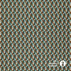  Jacquard met retroprint petrol