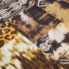  Viscose met dierenprint patchwork